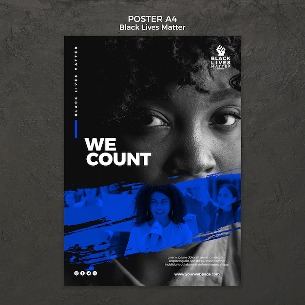 Free PSD | Black lives matter poster template