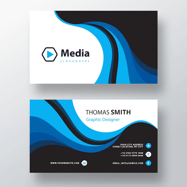 Free PSD | Blue psd business card template