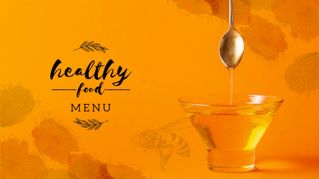 Free PSD | Bowl with healthy honey mock-up
