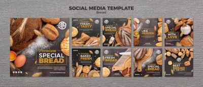Free PSD | Bread social media template