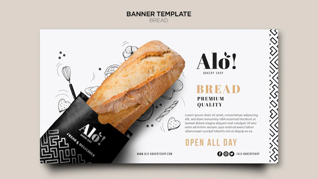 Free PSD | Bread theme for banner