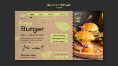 Free PSD | Burger landing page template design