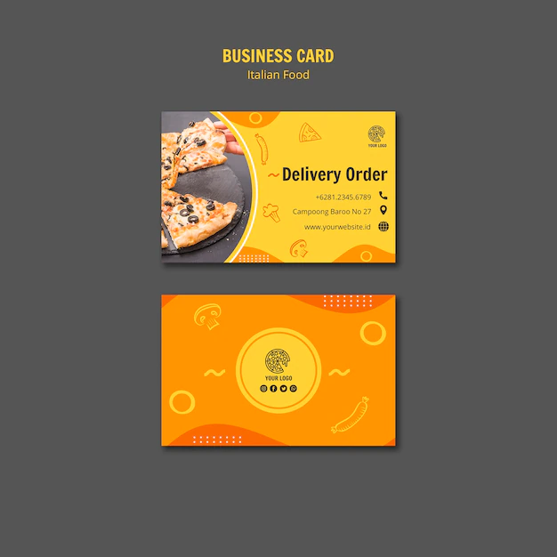 Free PSD | Business card for italian food bistro