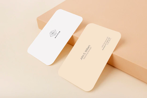 Free PSD | Business card mockup, front and back side