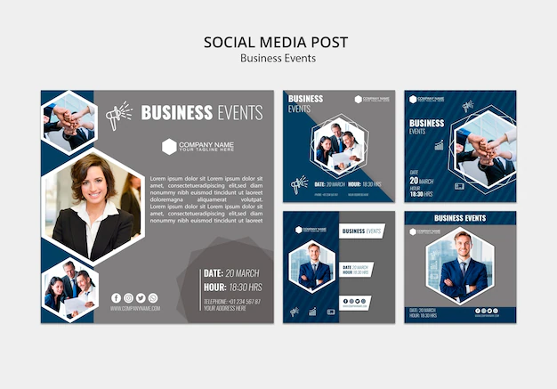 Free PSD | Business social media template