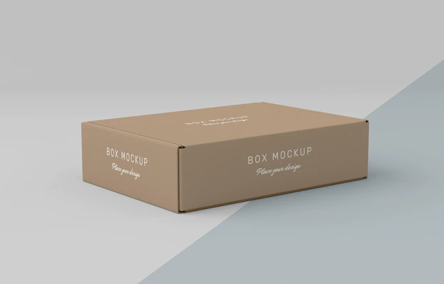 Free PSD | Cardboard box mock-up