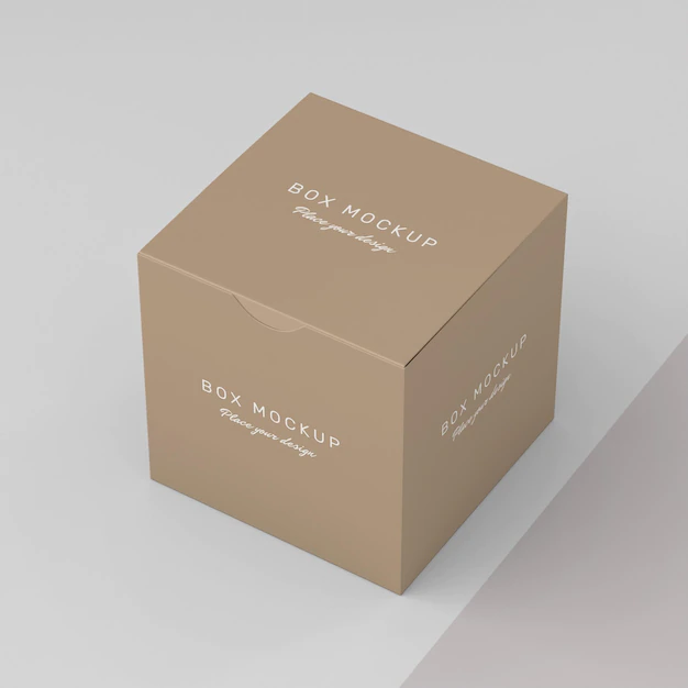 Free PSD | Cardboard storage box mock-up