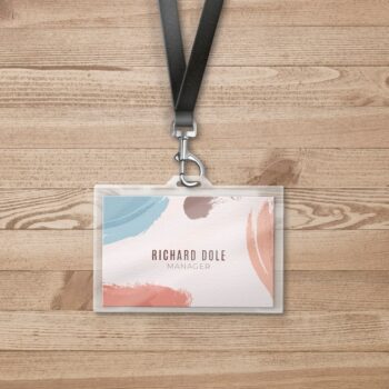 Free PSD | Cardholder mockup for id card