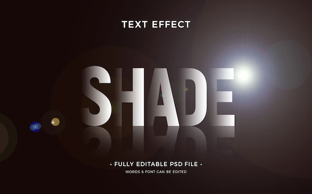 Free PSD | Cinematic text effect bright background
