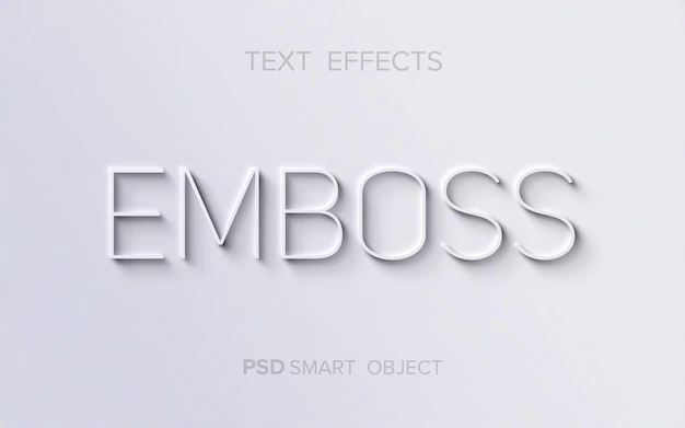 Free PSD | Clean emboss text effect