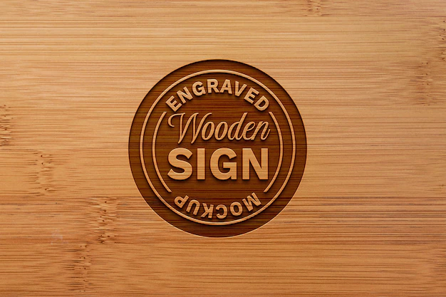 Free PSD | Close up on wood texture mockup