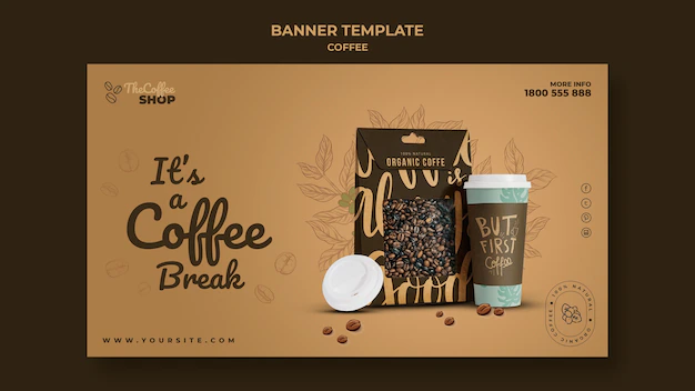 Free PSD | Coffee shop banner template