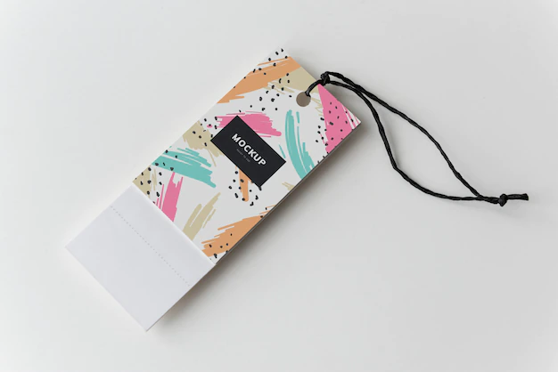 Free PSD | Colorful bookmark tags mockup design