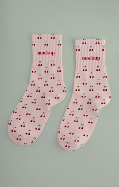 Free PSD | Colorful socks design mockup