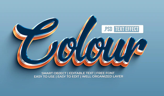Free PSD | Colour text style effect