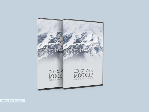 Free PSD | Compact disc with cover mockup