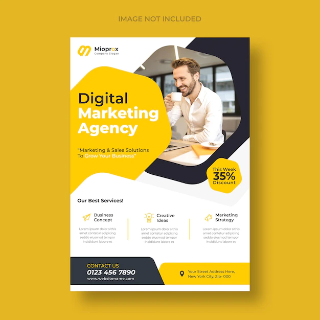 Free PSD | Creative business flyer or poster design template