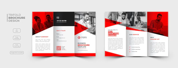 Free PSD | Creative business trifold brochure template