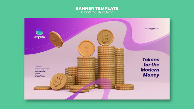Free PSD | Cryptocurrency banner template