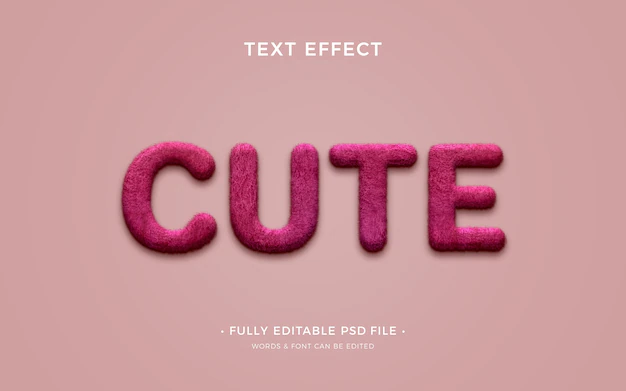 Free PSD | Cute text effect design