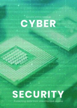 Free PSD | Cyber security technology template psd computer business poster