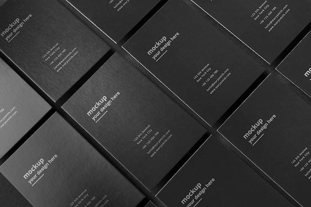 Free PSD | Dark business card mockup design