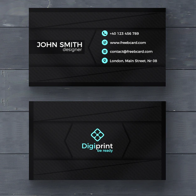 Free PSD | Dark business card template