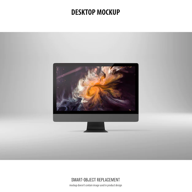 Free PSD | Desktop screen mockup