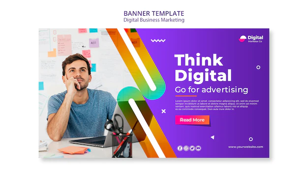 Free PSD | Digital business marketing banner template