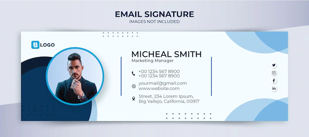 Free PSD | E mail signature template, business and corporate design