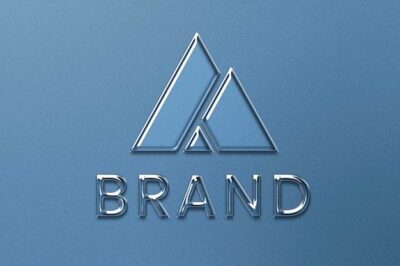 Free PSD | Editable business logo psd  in embossed style