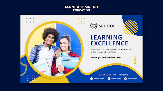 Free PSD | Education horizontal banner template