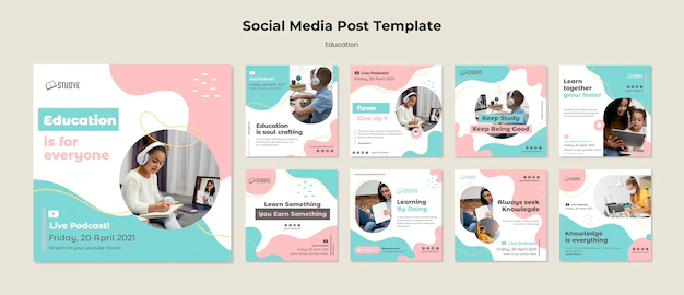 Free PSD | Education social media post template