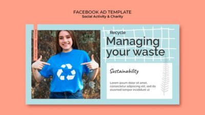 Free PSD | Environmental activity and zero waste social media promo template