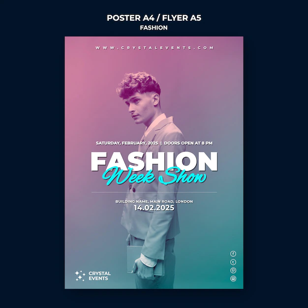 Free PSD | Fashion poster template