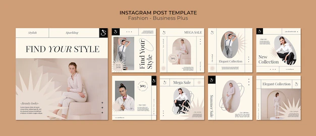 Free PSD | Fashion sale instagram posts collection
