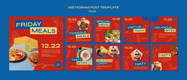 Free PSD | Flat design food template