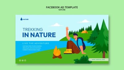 Free PSD | Flat design nature template