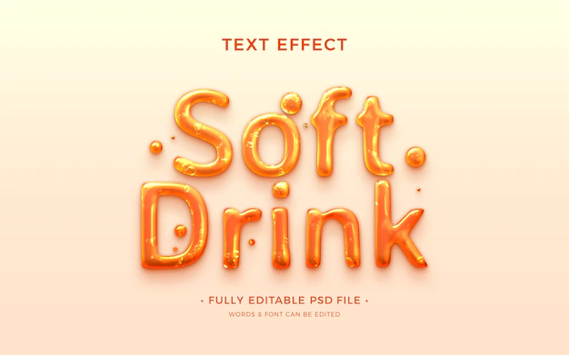 Free PSD | Flat design  soft drink effect template