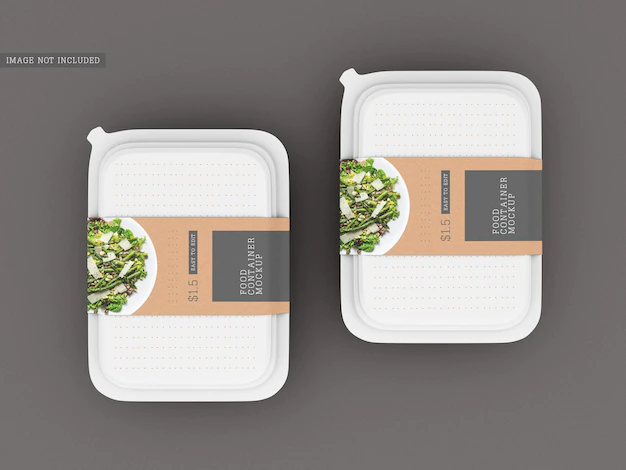 Free PSD | Food box packaging mockup