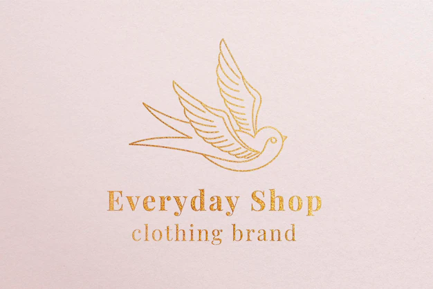 Free PSD | Gold boutique logo effect, foil stamping, luxury business template design psd