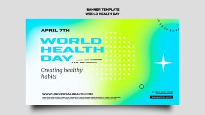 Free PSD | Gradient world health day template
