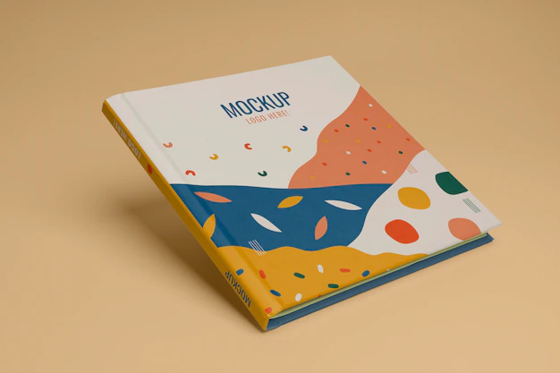 Free PSD | High angle colorful cover book