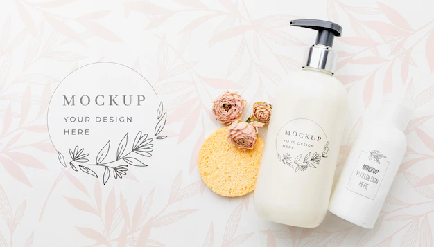 Free PSD | Hygiene and beauty concept mock-up