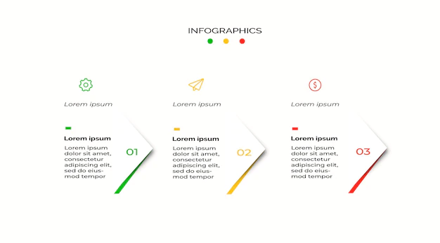 Free PSD | Infographic arrow design with four steps