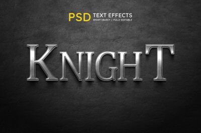 Free PSD | Knight text style effect