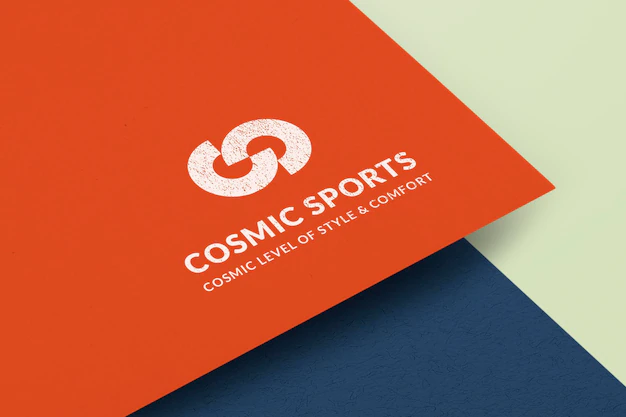 Free PSD | Logo mockup psd paper, realistic abstract design