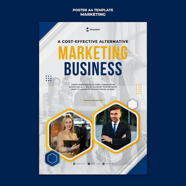 Free PSD | Marketing business print template