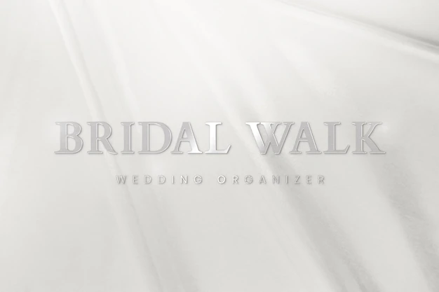 Free PSD | Metallic silver logo template psd for wedding organizer