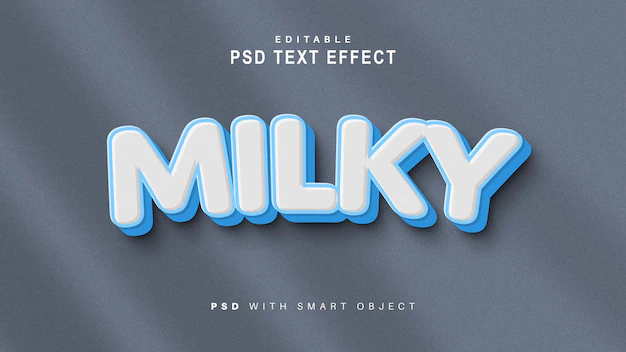 Free PSD | Milky text effect